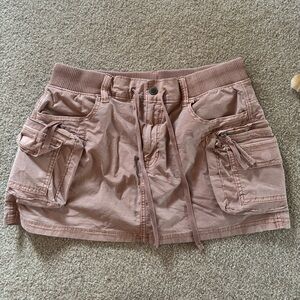 Pink Cargo Mini Skort
